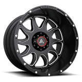 Asanti Off Road AB810 20X12 5X5.0 G-BLK MILL -44MM Wheels
