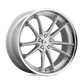 Asanti Black AB23 20X9 5X120 BRUSH SLV CHR LIP 35MM Wheels