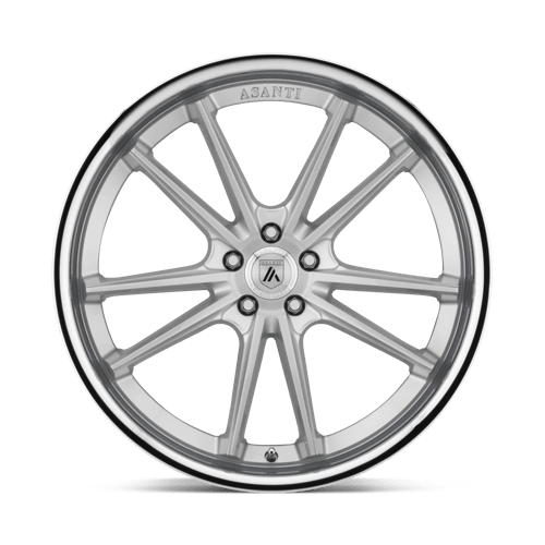 Asanti Black AB23 20X9 5X120 BRUSH SLV CHR LIP 35MM Wheels