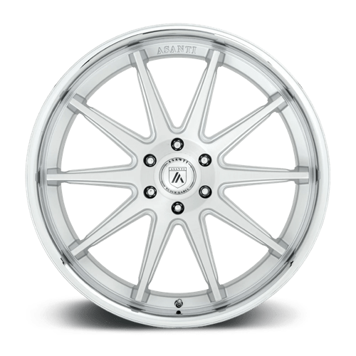 Asanti Black ABL29 22X10 6X135 BRSH SLV CHR LP 30MM Wheels