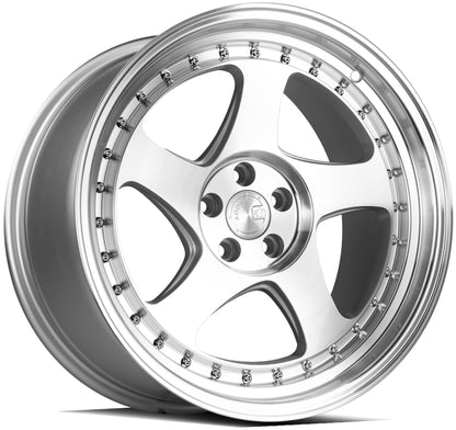 Aodhan 15x8 AH01 Series | Silver Machined Face | 4x100/114.3 | +20 | 73.1
