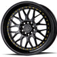 Aodhan 18x9.5 AH02 Series | Hyper Black w/ Machined Lip | 5x114.3 | +30 | 73.1