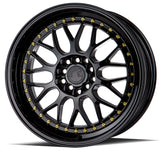 Aodhan 18x9.5 AH02 Series | Hyper Black w/ Machined Lip | 5x114.3 | +30 | 73.1