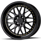 Aodhan 18x9.5 AH02 Series | Hyper Black w/ Machined Lip | 5x100 | +35 | 73.1