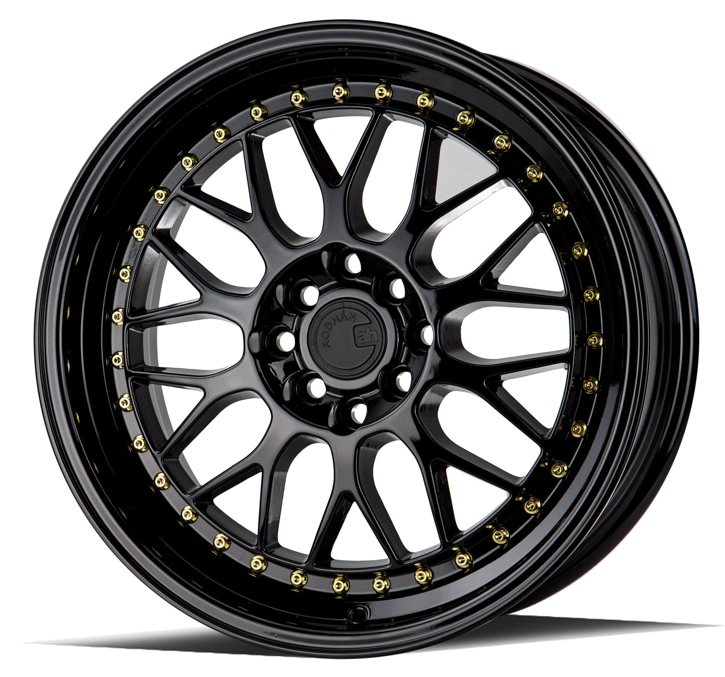 Aodhan 18x9.5 AH02 Series | Hyper Black w/ Machined Lip | 5x100 | +35 | 73.1
