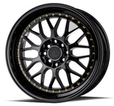 Aodhan 18x9.5 AH02 Series | Hyper Black w/ Machined Lip | 5x100 | +35 | 73.1