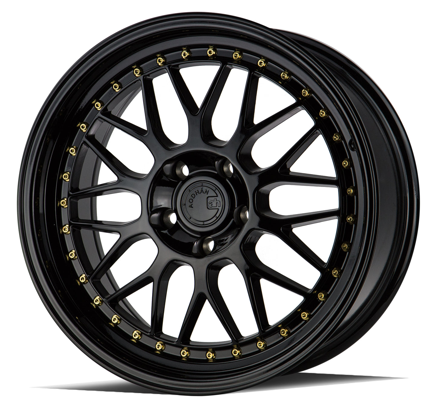 Aodhan 18x9.5 AH02 Series | Hyper Black w/ Machined Lip | 5x120 | +35 | 72.6