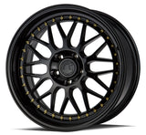 Aodhan 18x9.5 AH02 Series | Hyper Black w/ Machined Lip | 5x120 | +35 | 72.6