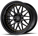 Aodhan 19x11 AH02 Series | Hyper Black w/ Machined Lip | 5x114.3 | +22 | 73.1