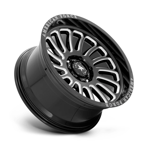 American Force Cast AC004 20X10 6X5.5 G-BLK-MILL -18MM Wheels