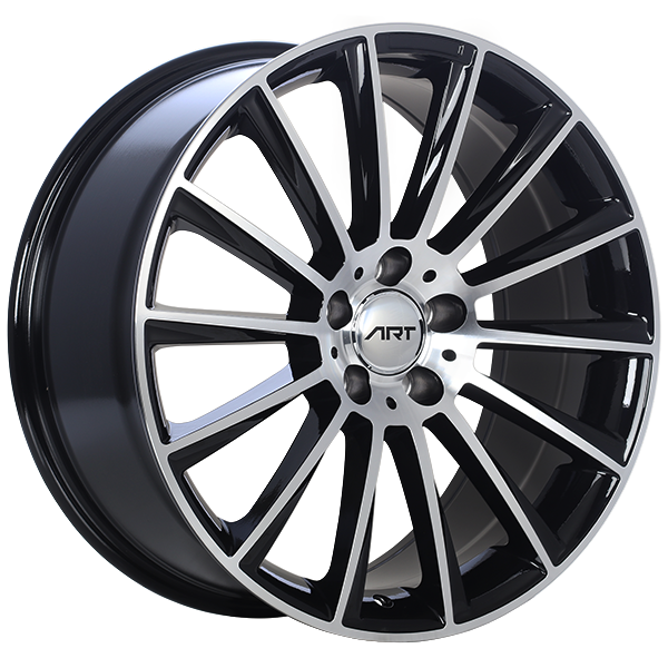 ART Replica 194 Gloss Black - Machined FaceR19418001 | Size: 18x8.5 | Bolt Pattern: 5x112 | Offset: 35 | Center Bore: 66.6