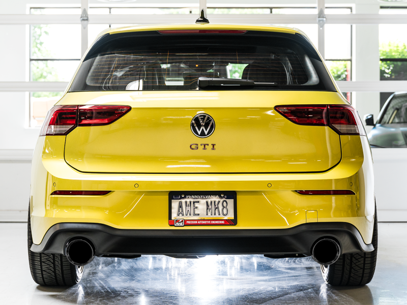 AWE Tuning 2022 VW GTI MK8 Track Edition Exhaust - Diamond Black Tips