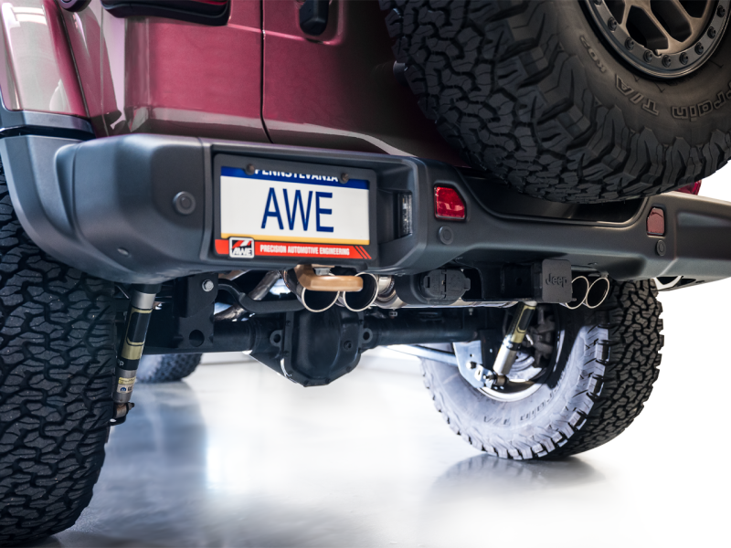 AWE Tuning 21+ Wrangler 392 Switchpath Cat-Back Exhaust- Quad BashGuards