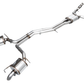 AWE Tuning Audi 2019-2023 C8 A6/A7 3.0T Touring Edition Cat-Back Exhaust- Turn Downs