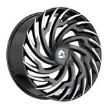 AZARA Gloss Black Machined AZA-536BM 18x8 5x114.3/5x120 Wheels