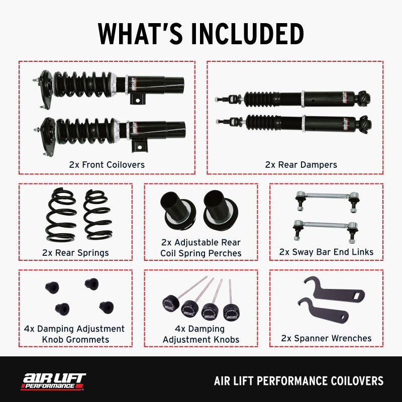 Air Lift Performance 05-14 Audi A3 / 06-14 VW GTI Coilover Kit