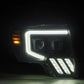AlphaRex 09-14 Ford F-150 PRO-Series Projector Headlights Plank Style Black w/Activ Light/Seq Signal