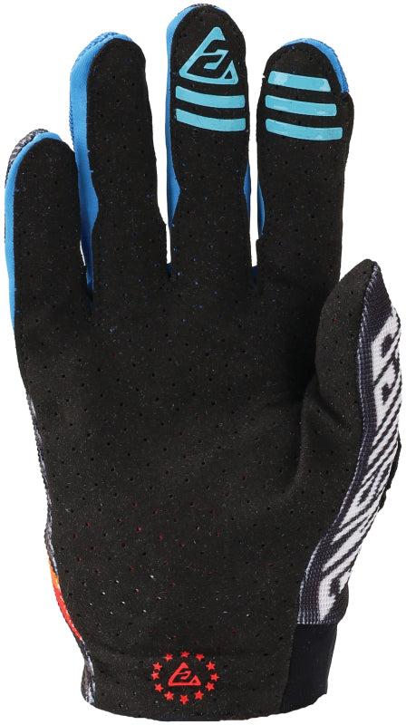 Answer Aerlite Drip Gloves Black/White/Rainbow - XL