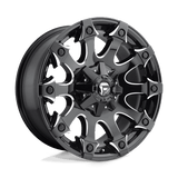 Fuel 1PC D578 17X9 5X4.5/5.0 GL-BLK-MIL -12MM Wheels