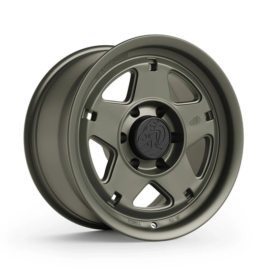 Corner View of Blackhorn Offroad NS5 17x9.0 in ODG or Olive Drab Green