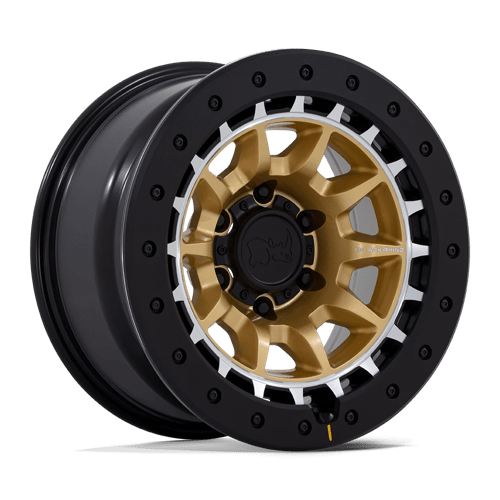 Black Rhino Hard Alloys TUSK 17X8.5 5X5.5 78 -10 M-GOLD-MCH Wheels