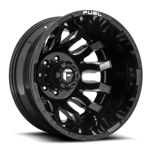 Fuel 1PC D673 20X8.25 8X170 GL-BLK-MIL -227MM Wheels