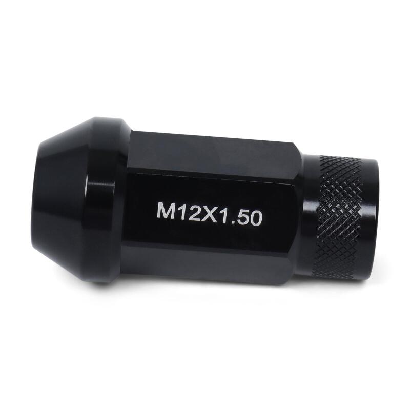 BLOX Racing Street Series Forged Lug Nuts - Black 12 x 1.5mm - Set of 16 (New Design)