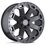 Black Rhino Hard Alloys BR WARLORD 17X8 6X130 +52 84 M-GNMTL Wheels