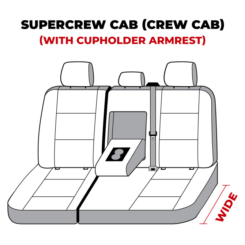 Covercraft 21-24 Ford F-150 Carhartt Super Dux SeatSaver Custom Second Row Seat Covers - Black