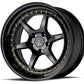 Aodhan 19x8.5 DS09 Series | Gloss Black W /Gold Rivets | 5x114.3 | +35 | 73.1