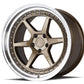 Aodhan 18x10.5 DS09 Series | Gloss Black W /Gold Rivets | 5x114.3 | +15 | 73.1