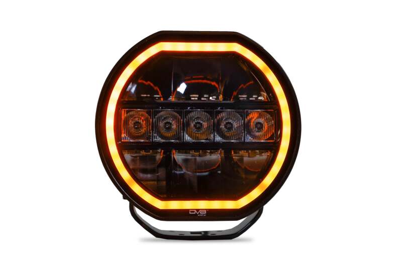 DV8 Offroad 7in Halo Elite Round Light w/ Accent Halo - White/Amber
