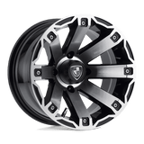 Fairway Alloys RAGE UTV 12X7 4X4.0 MACH G-BLK -47MM Wheels