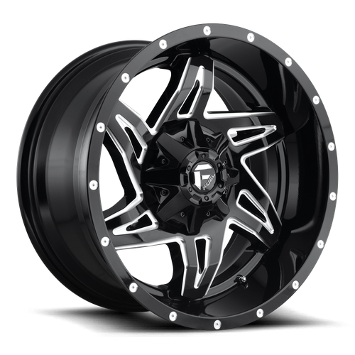 Fuel 1PC D613 20X9 8X6.5 GL-BLK-MIL 01MM Wheels