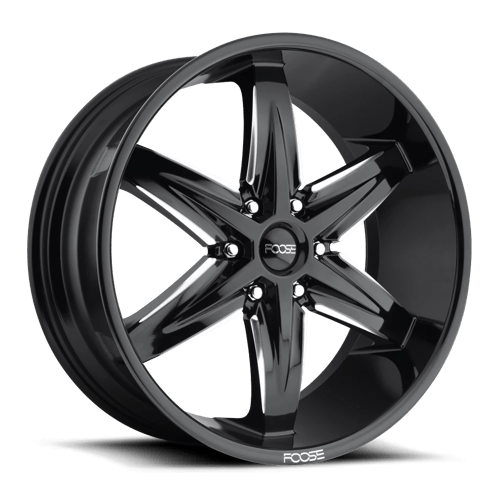 Foose 1PC F162 22X9.5 6X5.5 GL-BLK-MIL 30MM Wheels