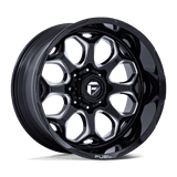 Fuel 1PC SCEPTER 22X10 5X5 71 -18 G-BLK-MILL Wheels