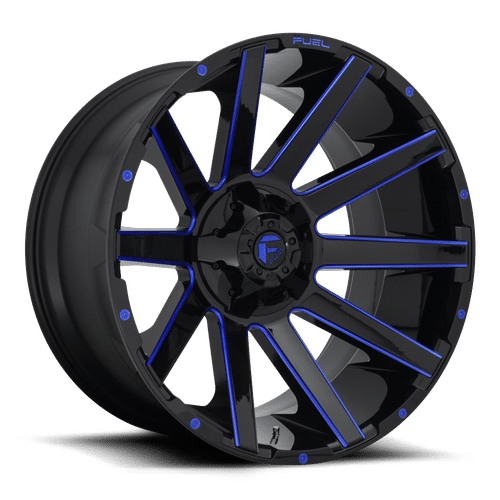 Fuel GLOSS BLACK BLUE TINTED CLEAR D644 CONTRA 24x14 6x135/6x139.7 Wheels