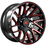 GT OFFROAD Gloss Black Milled Red Aggression Gloss Black Milled Red 20x10 8x170 Wheels
