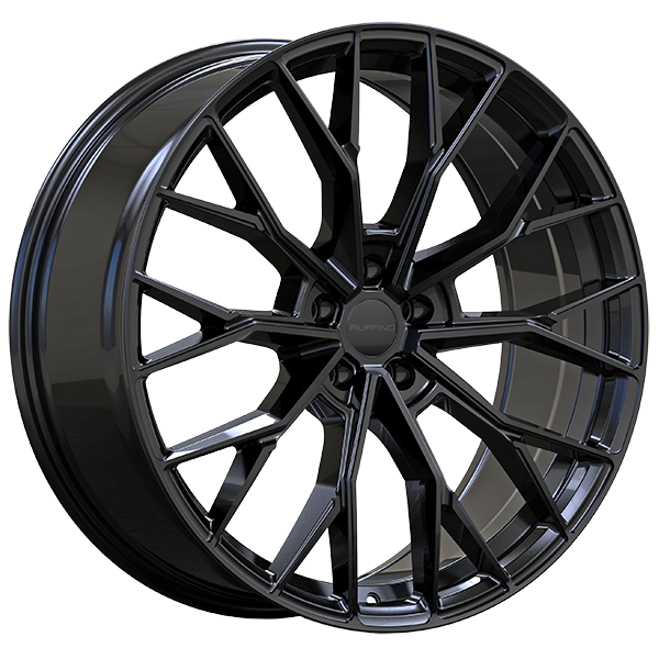 Gloss Black 22x9.0 5x108 Conical Ruffino