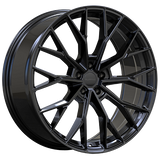 Gloss Black 22x9.0 5x108 Conical Ruffino