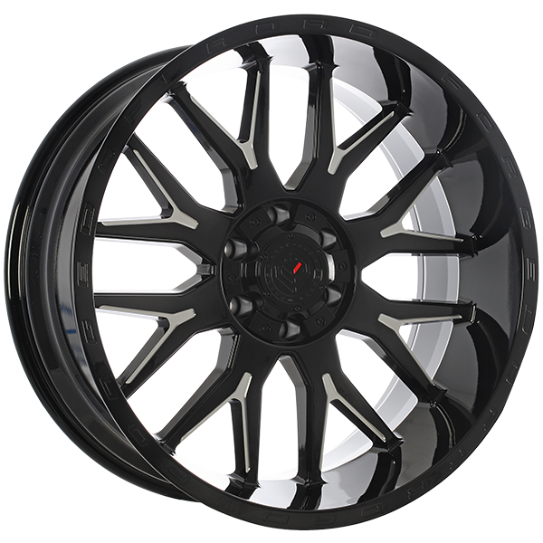 Gloss Black - Milled Edge XR101 Conical Forged Wheels | 20x10 8x170 XR12004