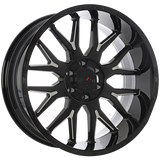 Gloss Black - Milled Edge XR101 Conical Forged Wheels | 20x10 8x170 XR12004