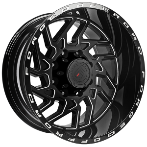 Gloss Black - Milled Edge XR103 Conical Forged Wheels | 20x10 8x180 XR32003