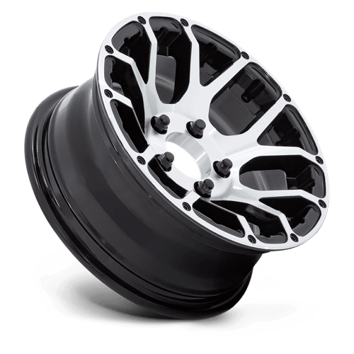 Helo HE1825 14X6 5X4.5 -6 G-BLK-MCH (NO CAP) Wheels