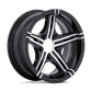 Helo HE1827 15X6 5X4.5 78 G-BLK MACH +0 Wheels