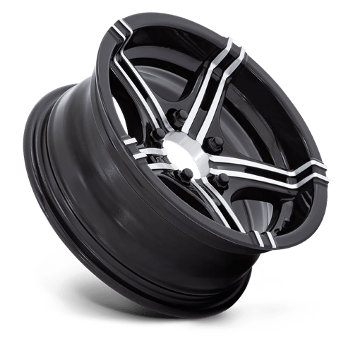 Helo HE1827 15X6 5X4.5 78 G-BLK MACH +0 Wheels