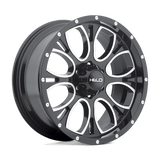 Helo HE879 16X8 6X5.5 G-BLK MACH-MILL 00MM Wheels