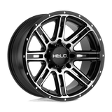 Helo HE900 17X9 6X5.5 G-BLK MACH -12MM Wheels