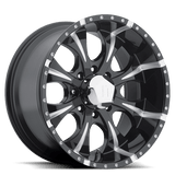 Helo HE791 17X9 5X5.0 G-BLK MILL -12MM Wheels