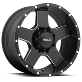 Helo HE886 18X9 6X5.5 S-BLK MILL -12MM Wheels